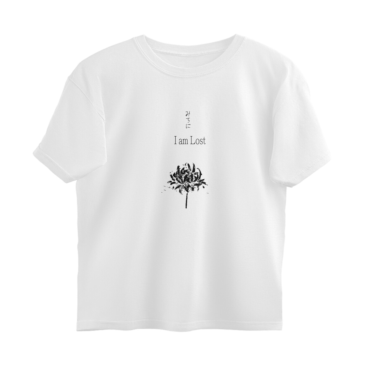 Minimal White Graphic T-Shirt – “Time Lost” Edition